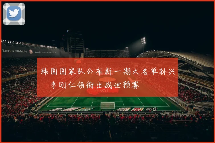 韩国国家队公布新一期大名单孙兴慜李刚仁领衔出战世预赛